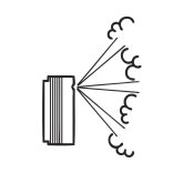 Three-hole 90° nozzle